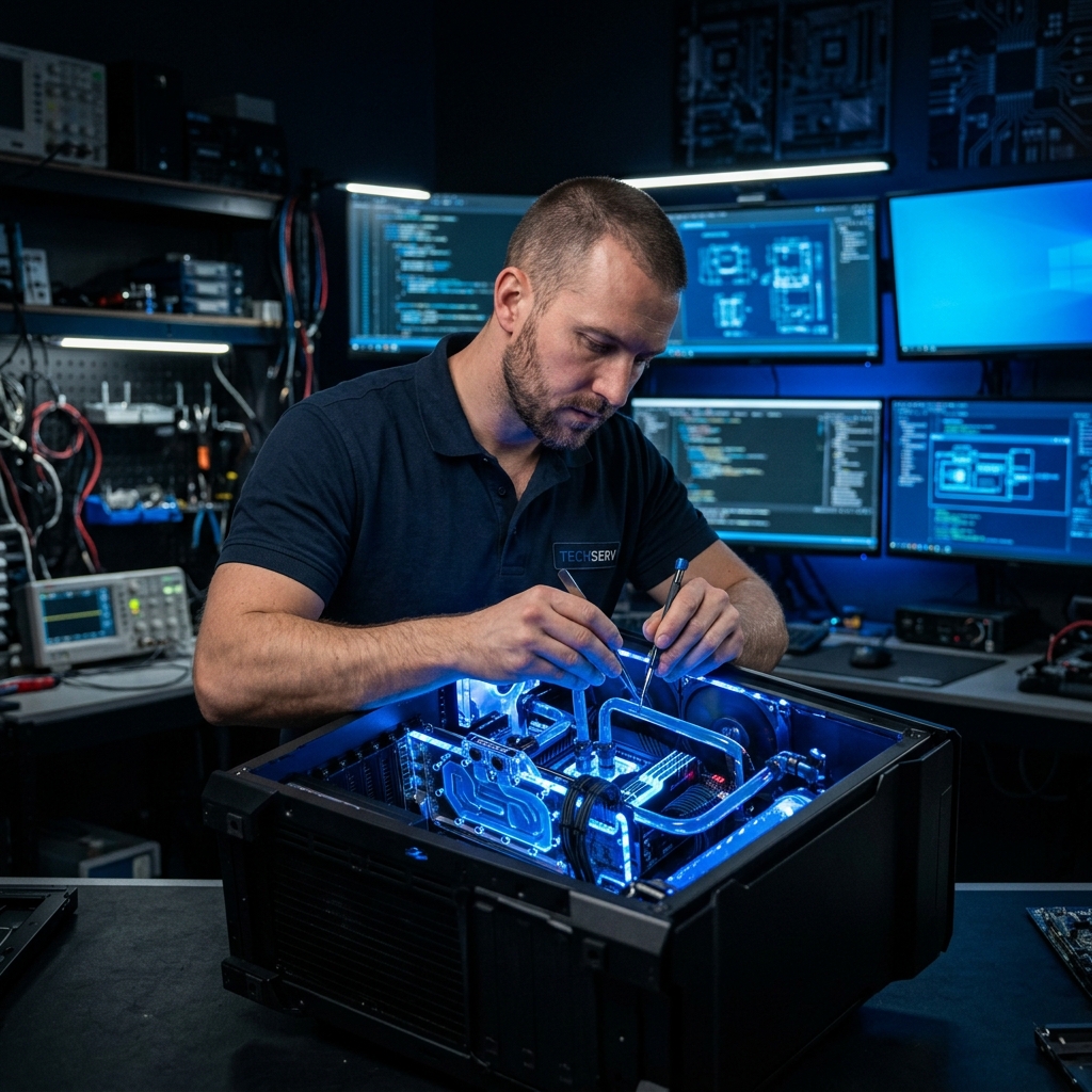 IT professional providing on-site support